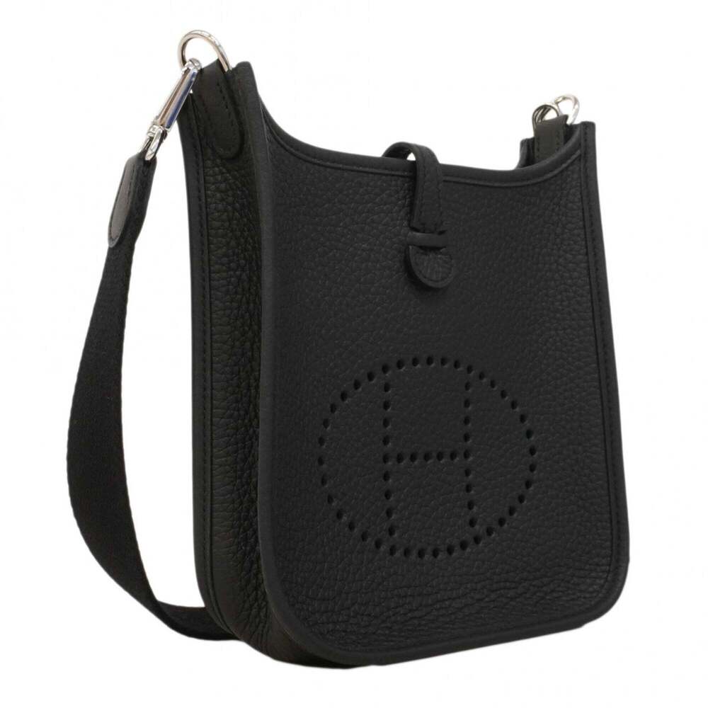 Hermes Evelyne TPM Shoulder Bag, Taurillon Clemence Leather, Black, K Stamp, ... - Picture 2 of 9